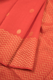 Persimmon Orange Chhattisgarh Tussar Silk Saree 10059715