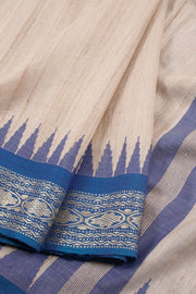 Beige Chhattisgarh Tussar Silk Saree 10059717