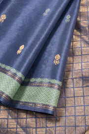 Midnight Blue Chhattisgarh Tussar Silk Saree 10059718