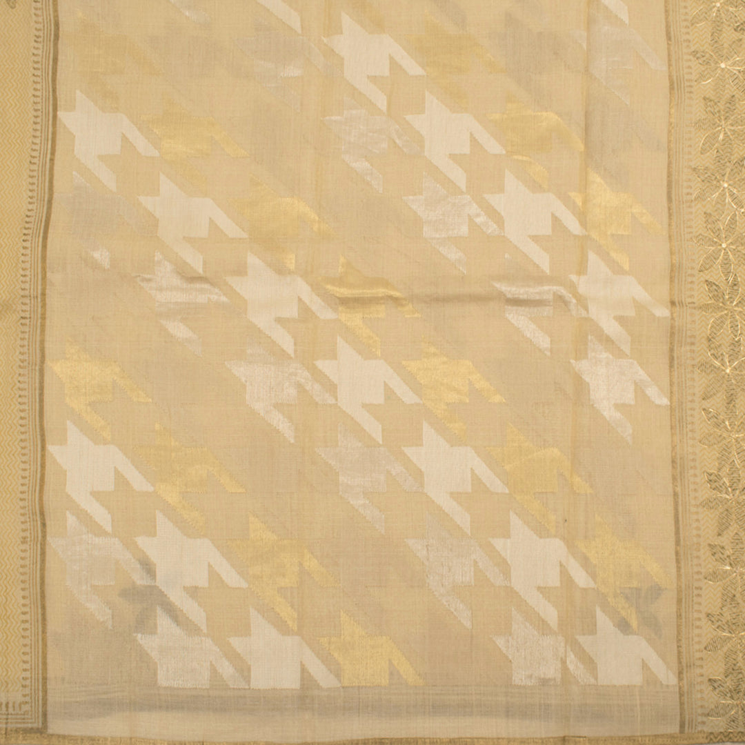 Metallic Printed Silk Cotton Saree 10055340