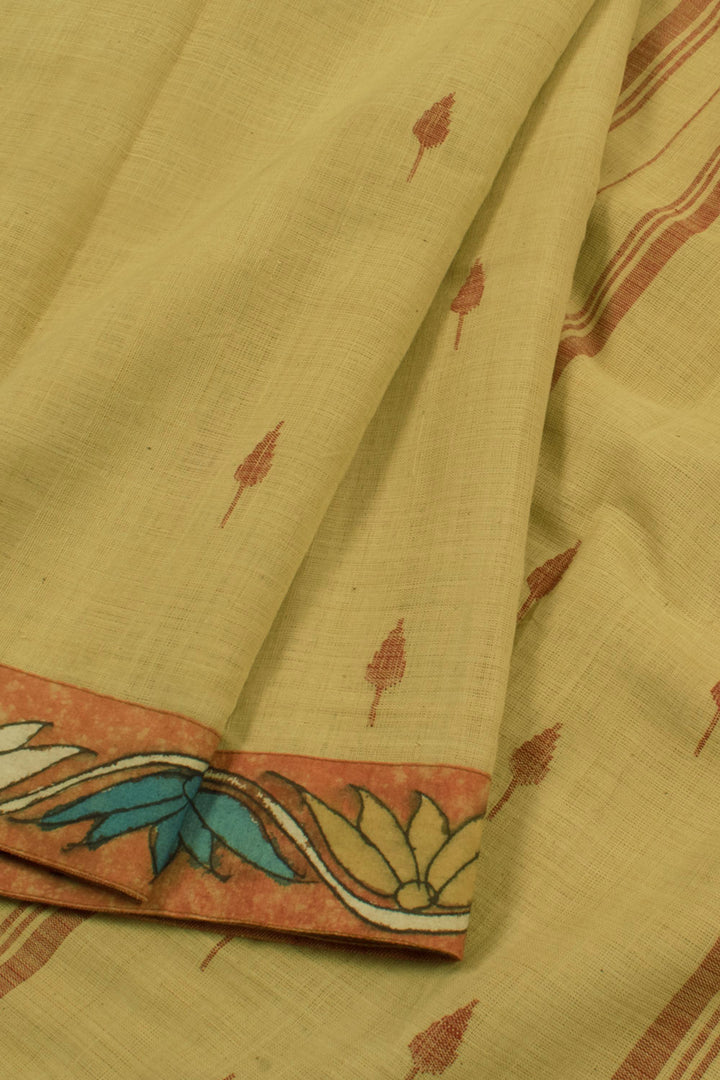 Handloom Natural Dye Khadi Cotton Saree 10058403