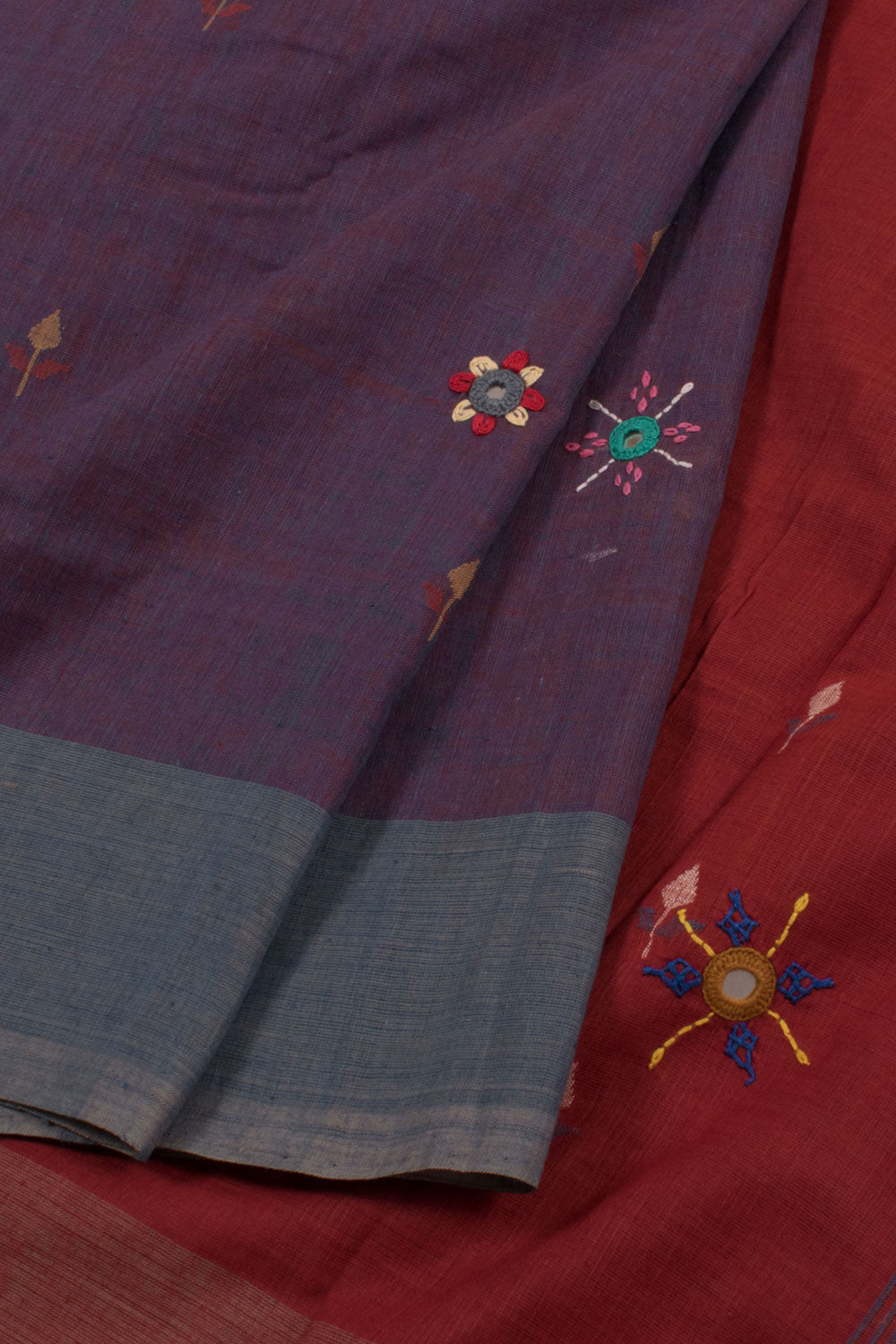 Handloom Natural Dye Khadi Cotton Saree 10058404