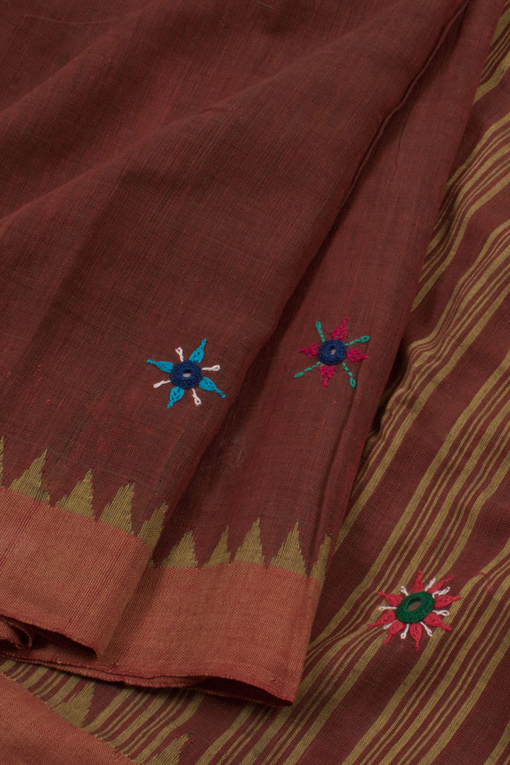 Handloom Natural Dye Khadi Cotton Saree 10058406
