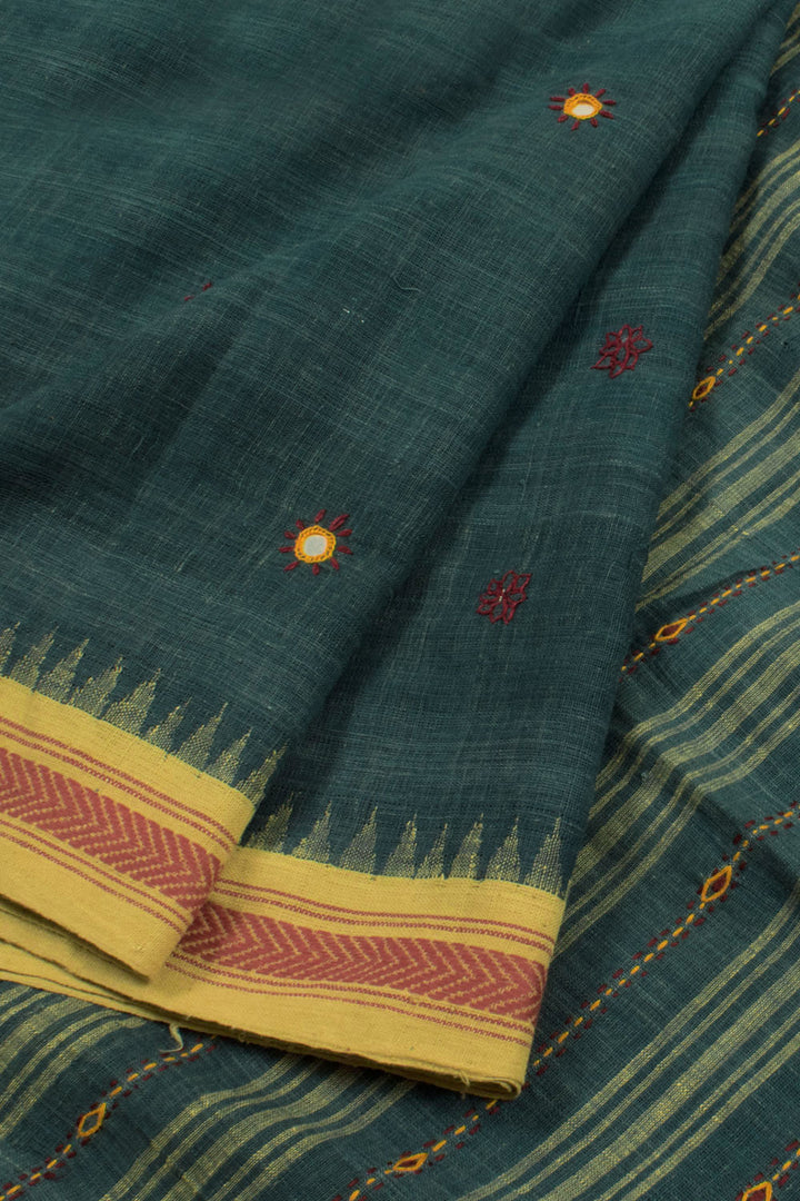 Handloom Natural Dye Khadi Cotton Saree 10058415