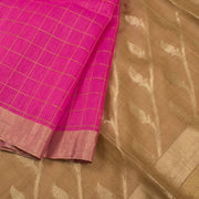 Pink Handloom Chanderi Saree 10055322