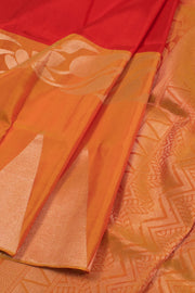 Chilli Red Handloom Kanjivaram Soft Silk Saree 10058395