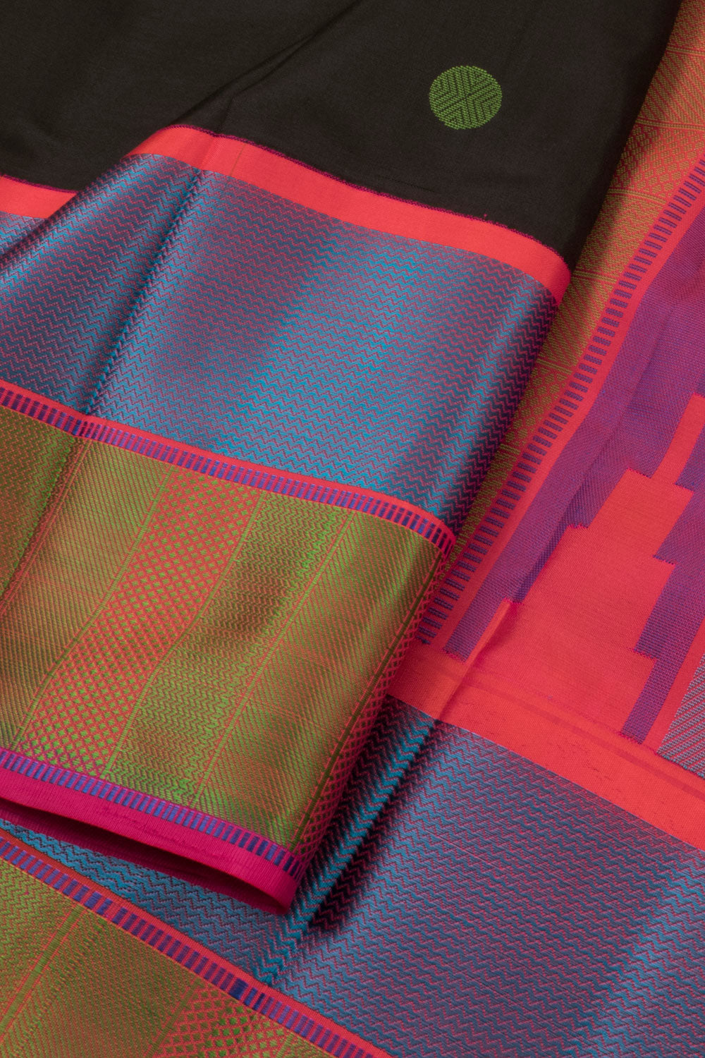 Handloom Pure Silk Threadwork Korvai Kanjivaram Saree 10058248