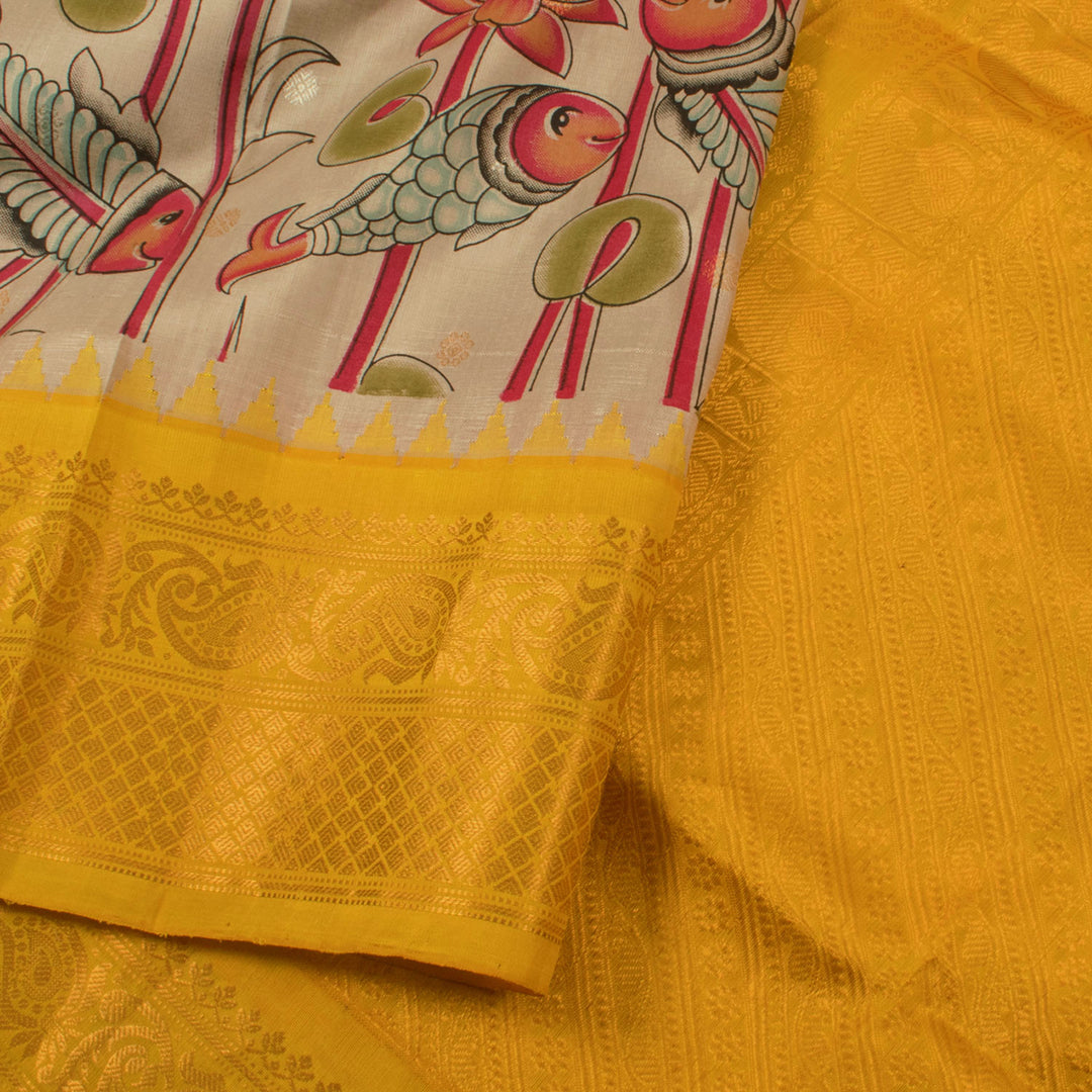 Handloom Printed Gadwal Silk Saree 10054608