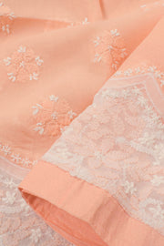 Chikankari Embroidered Cotton Anarkali Suit Material 10057955