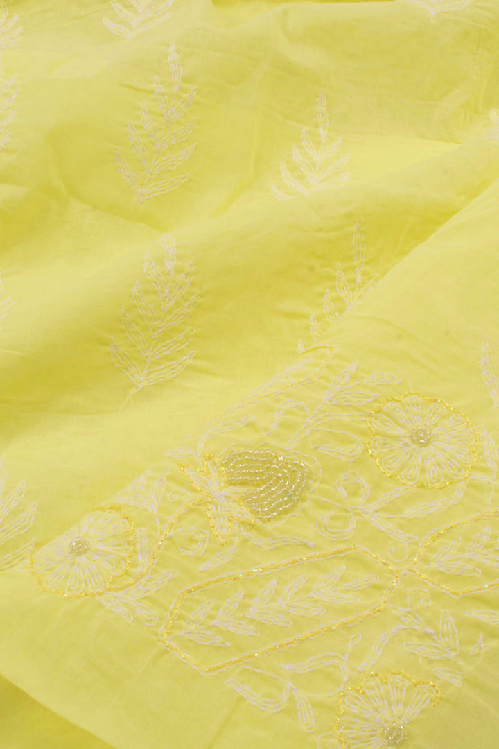 Chikankari Embroidered Cotton Salwar Suit Material 10057959