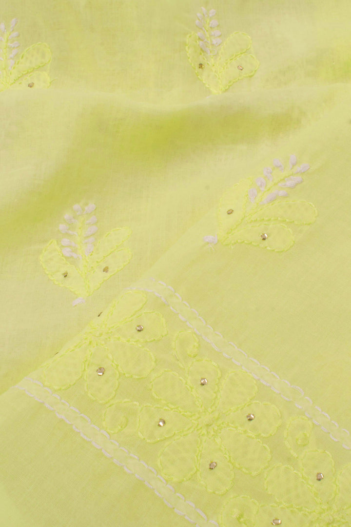 Chikankari Embroidered Cotton Salwar Suit Material 10057977