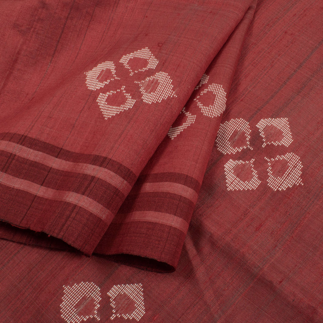 Handwoven Tussar Silk Saree with Bhavanbuti Floral Motifs
