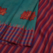 Hand Painted Pen Kalamkari Korvai Kanjivaram Silk Saree 10055866