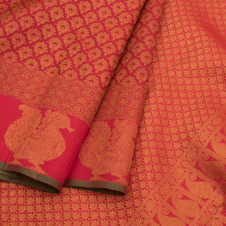 Handloom Pure Zari Half and Half Jacquard Kanjivaram Silk Saree 10056052