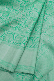 Mint Greeen Pure Zari Bridal Jacquard Kanjivaram Silk Saree 10057118
