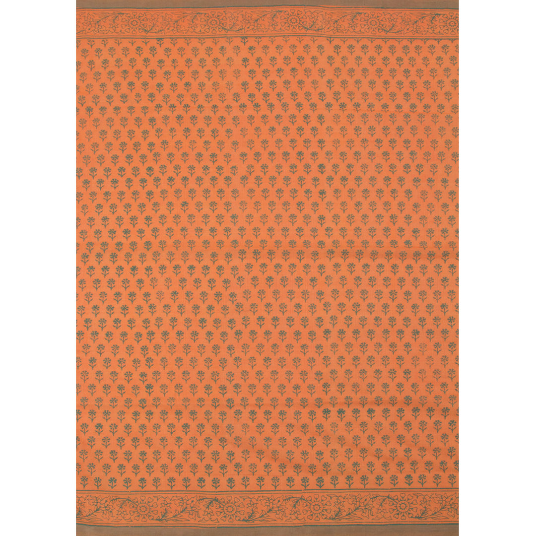 Hand Block Printed Cotton Saree 10057195