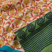 Hand Block Printed Silk Saree 10057395