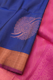 Steel Blue Kanjivaram Soft Silk Saree 10059809