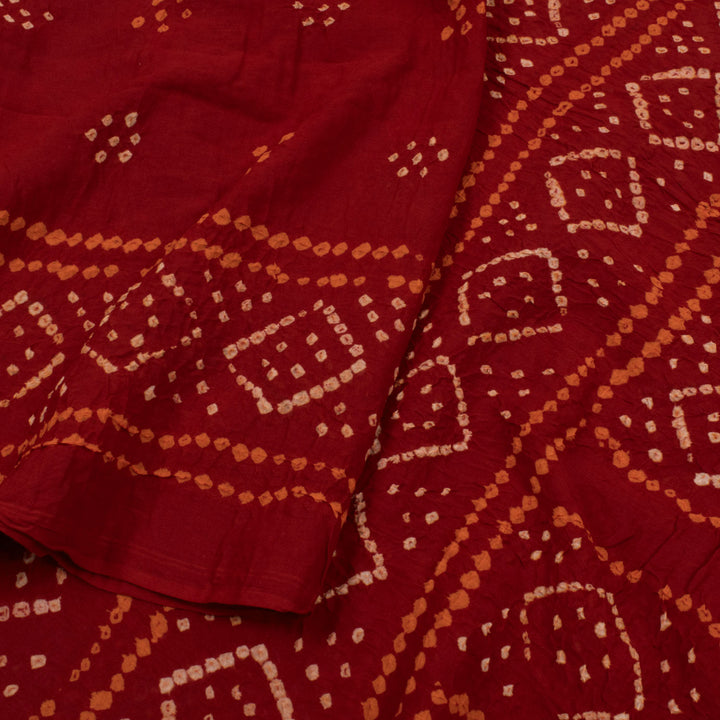 Handcrafted Bandhani Mulmul Cotton Saree 10055025