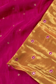 Orchid Purple Handcrafted Bandhani Gajji Silk Saree 10058345