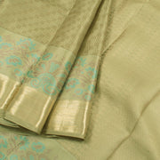 Olive Green Handloom Nakashi Kanjivaram Silk Saree 10057040