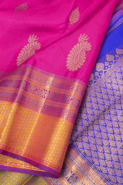 Hot Pink Pure Zari Kanjivaram Silk Saree 10059191