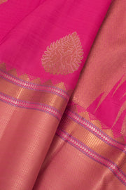 Fuschia Pink Pure Zari Kanjivaram Silk Saree 10059196
