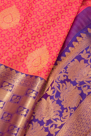 Scarlet Red Pure Zari Kanjivaram Silk Saree 10059198