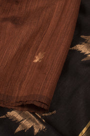 Chocolate Brown Bengal Matka Silk Saree 10059319