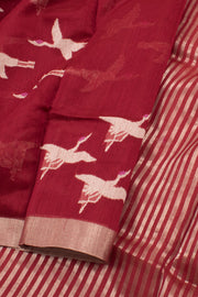 Rosewood Handloom Chanderi Silk Cotton Saree 10059682