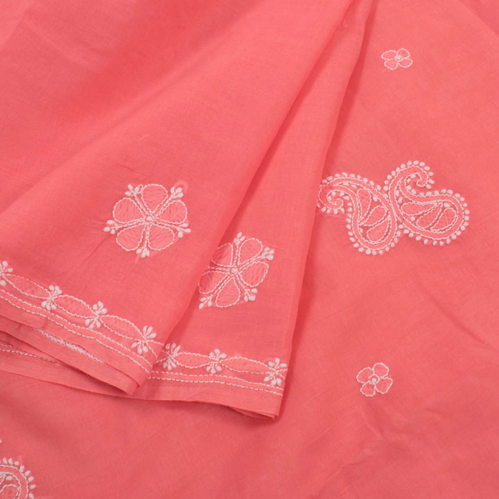 Chikankari Embroidered Cotton Saree 10055257