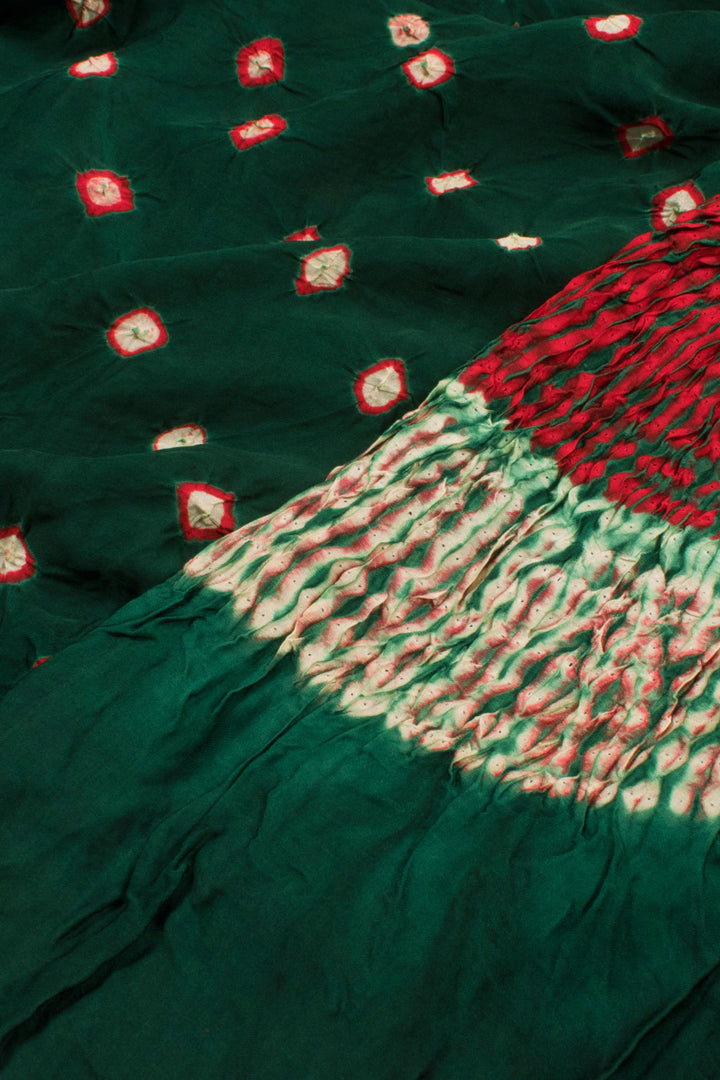 Handcrafted Bandhani Modal Silk Saree 10058029
