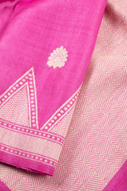 Rose Pink Chhattisgarh Tussar Silk Saree 10059703