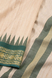 Beige Chhattisgarh Tussar Silk Saree 10059709