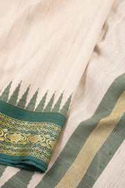 Beige Chhattisgarh Tussar Silk Saree 10059710