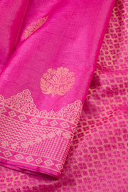 Hot Pink Chhattisgarh Tussar Silk Saree 10059711