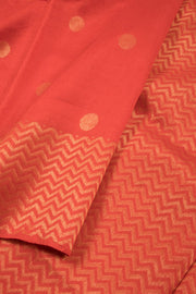 Persimmon Orange Chhattisgarh Tussar Silk Saree 10059715