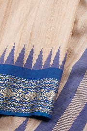 Beige Chhattisgarh Tussar Silk Saree 10059717