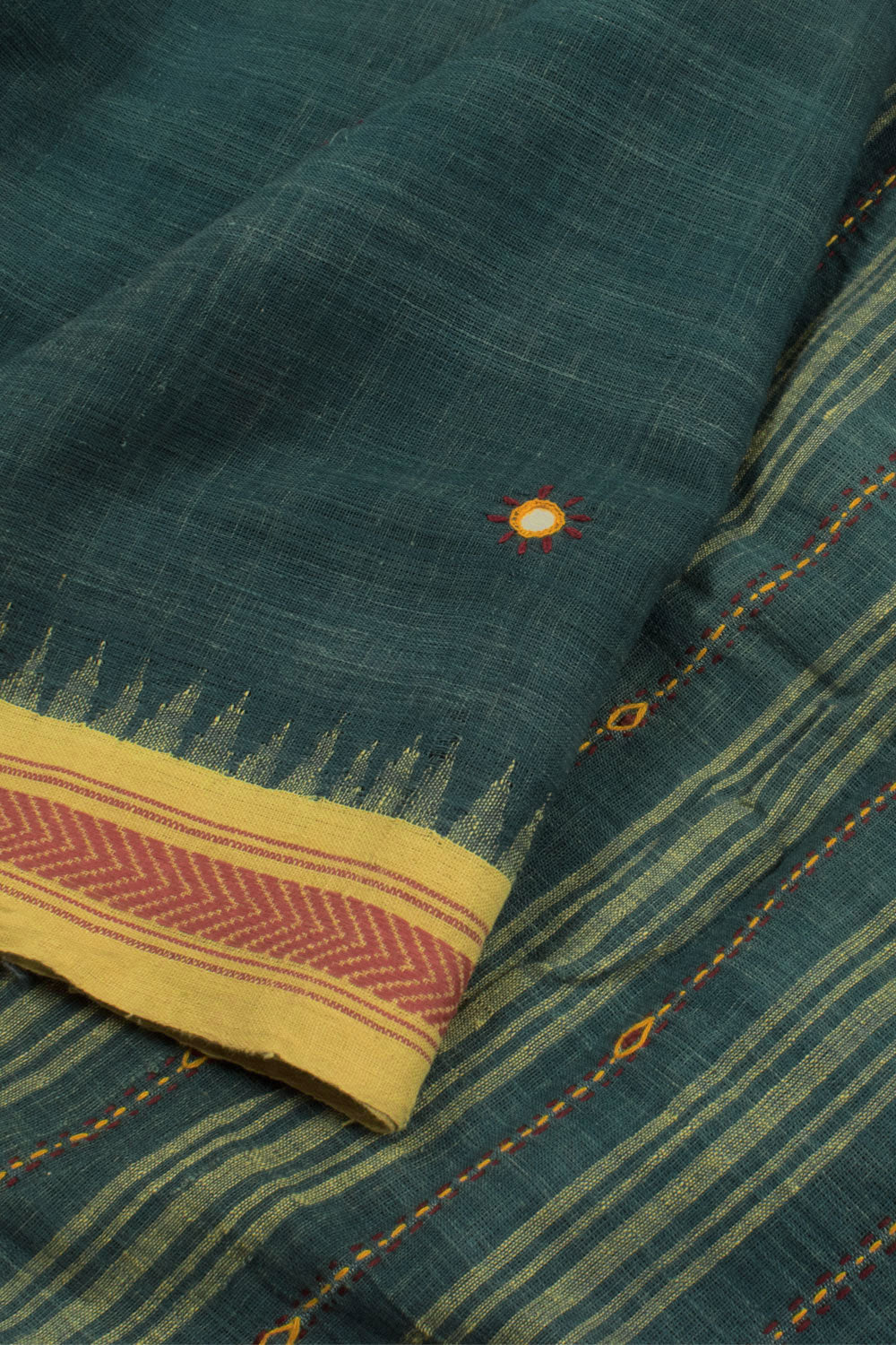 Handloom Natural Dye Khadi Cotton Saree 10058415