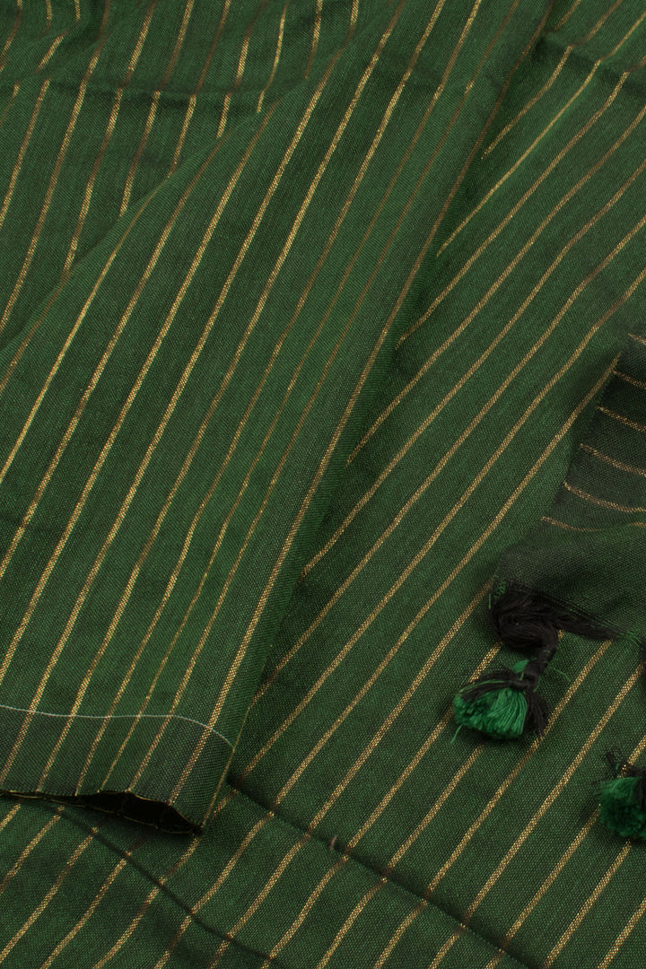 Emerald Green Bengal Cotton Saree 10059341