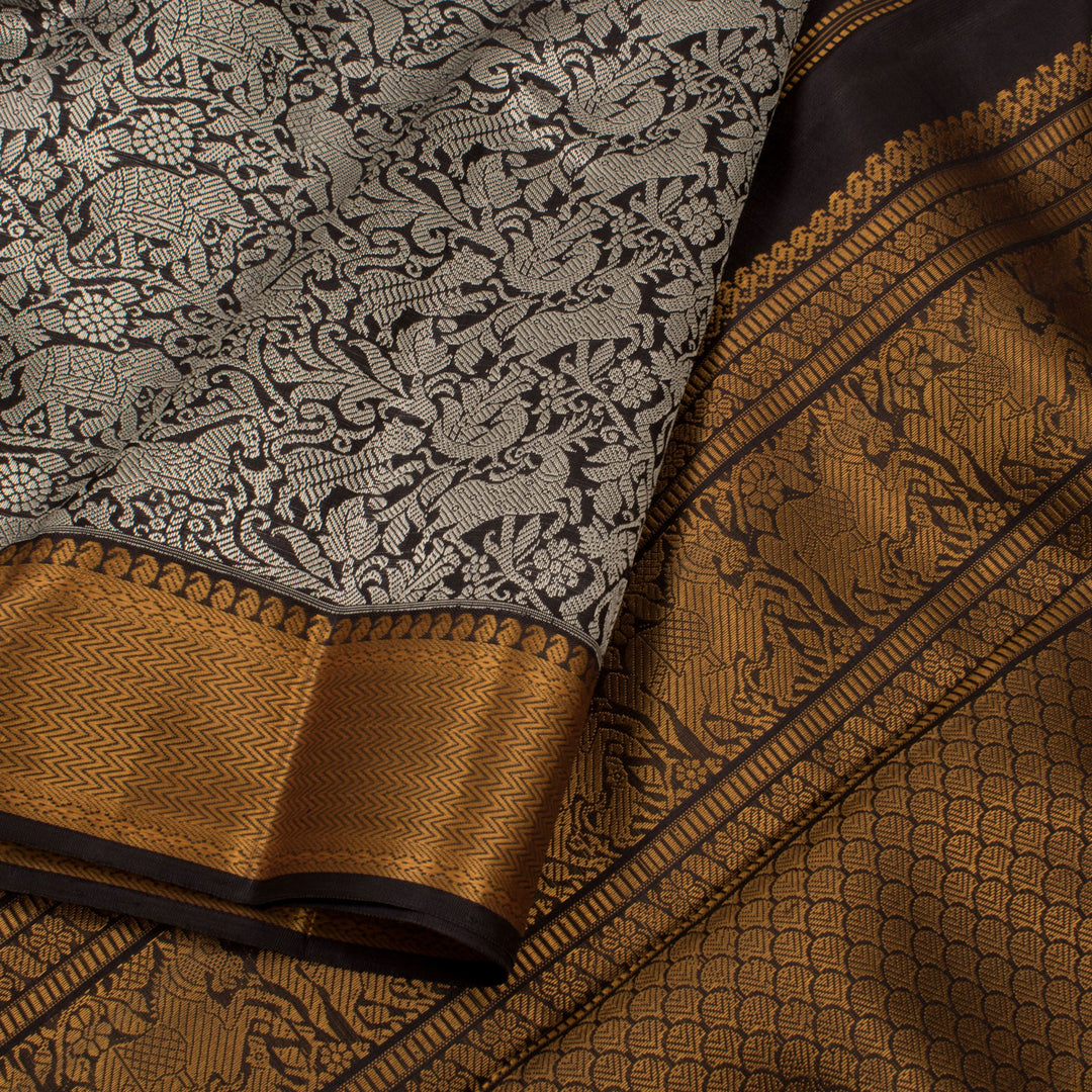 Handloom Threadwork Kanchipuram Jacquard Silk Saree 10055213