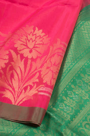 Punch Pink Handloom Kanjivaram Soft Silk Saree 10059466