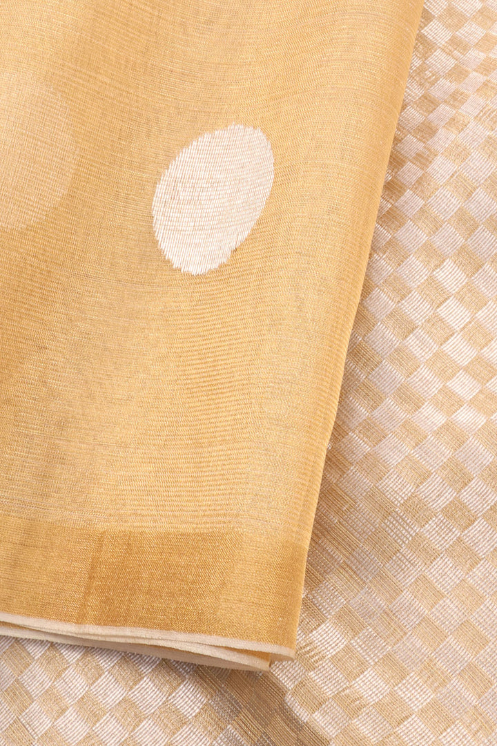 Shining Gold Handloom Tissue Silk Saree 10059474