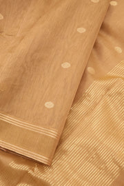 Dark Beige Handloom Chanderi Saree 10059481