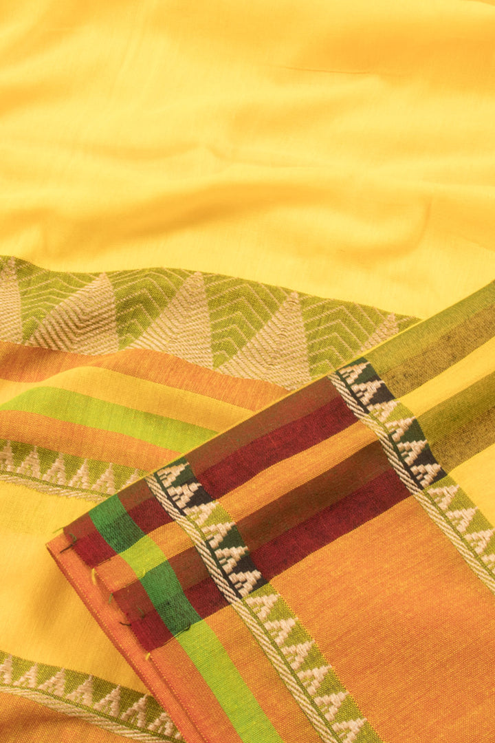 Yellow Bengal Cotton Saree 10058857