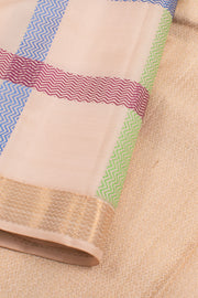 Ivory Pure Zari Kanjivaram Silk Saree 10059035