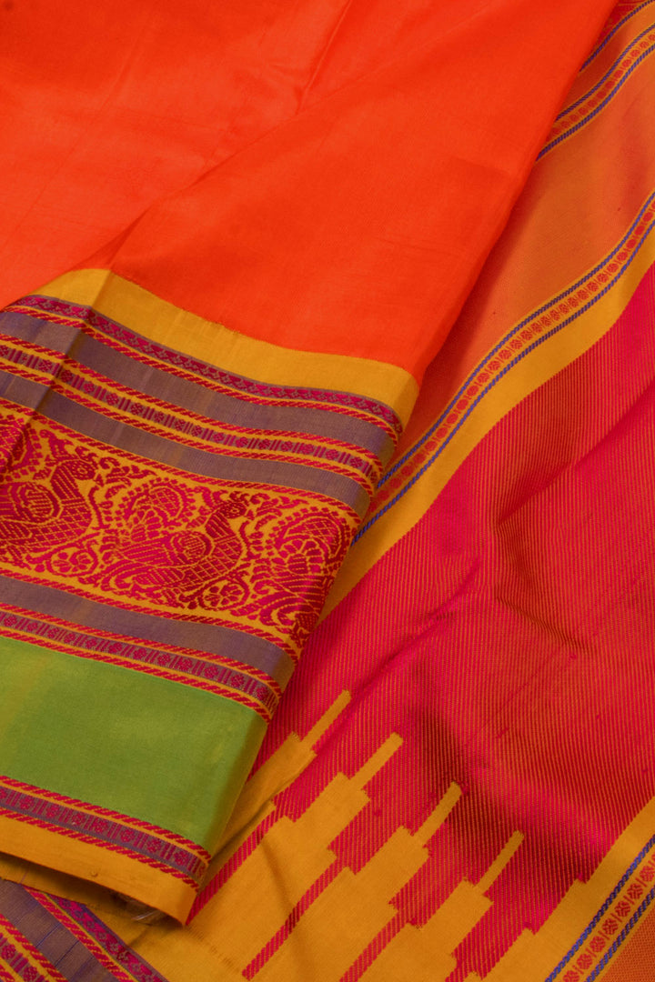 Handloom Pure Silk Korvai Threadwork Kanjivaram Saree 10058251