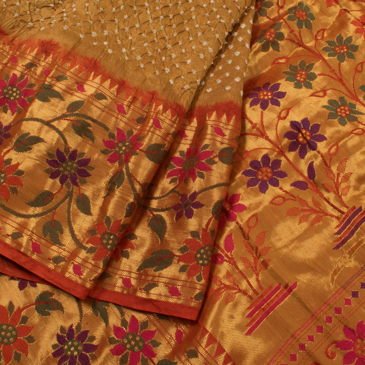 Kanjivaram Pure Silk Bandhani Saree 10057361