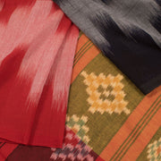 Handloom Sambalpuri Ikat Cotton Saree with Triple Colour Design