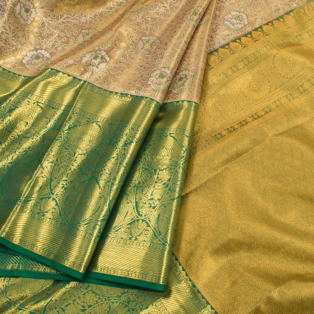 Pure Tissue Silk Bridal Jacquard Kanjivaram Saree 10056617